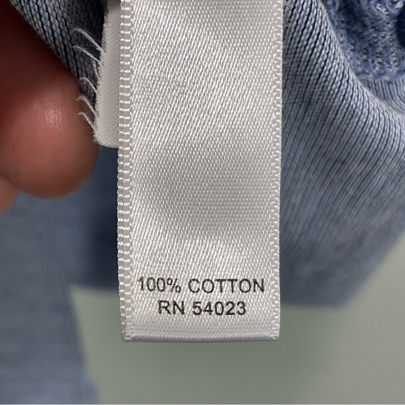 Banana Republic Luxury Touch Blue/Withe Polo shirt . Men size Medium - Picture 6 of 8